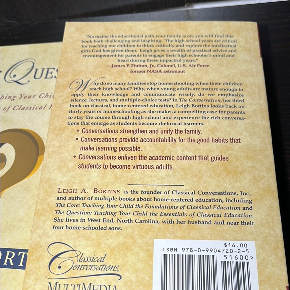 The Question & The Conversation by Leigh A. Bortins - Beige Covers - Picture 2 of 5